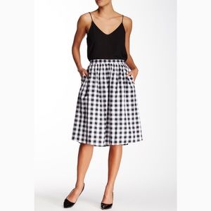 Bobeau Buffalo Plaid Full Skirt with Pockets